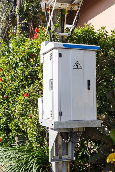 Telefonközpont és az ellenőrző doboz — Stock Fotó