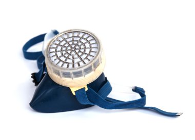 Kimyasal koruyucu maske izole beyaz arka plan