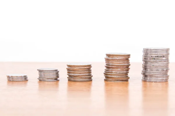 Chiudere Stack Of Coins — Foto Stock