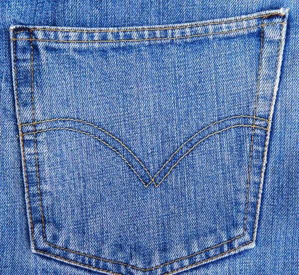 Fechar acima bolso jeans — Fotografia de Stock