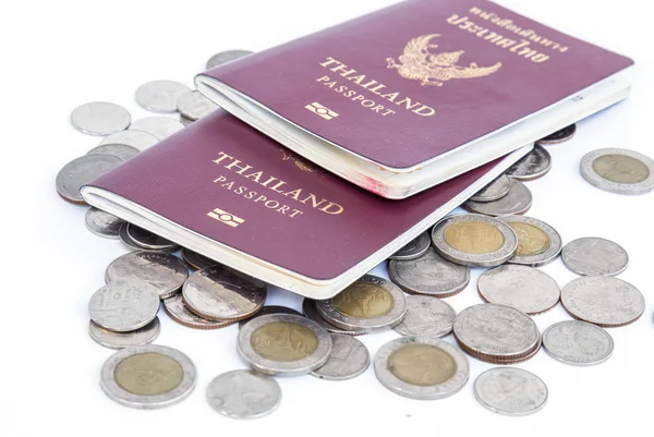 Паспорт Таиланда изолирован на белом фоне — стоковое фото