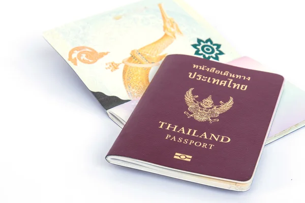 Thailandia passaporto isolato su sfondo bianco — Foto Stock