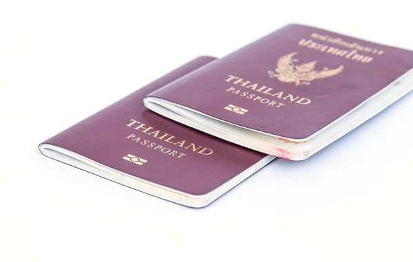 Thailandia passaporto isolato su sfondo bianco — Foto Stock