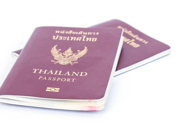 Passaporte Tailândia isolado em fundo branco — Fotografia de Stock