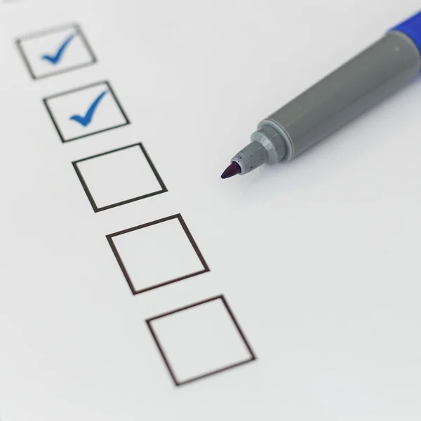 Caja de verificación en blanco — Foto de Stock