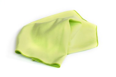 Beyaz arka plan üzerinde izole lens için yumuşak temizlik bezi