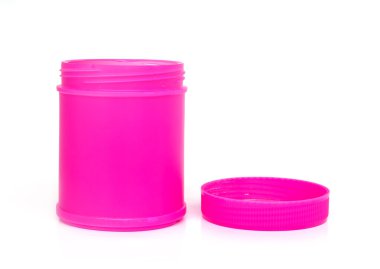 Boş pembe plastik şişe