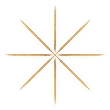 Beyaz arka plan üzerinde izole bambu kürdan özetini