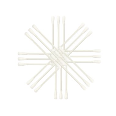 Soyut pamuk tomurcukları beyaz arka plan üzerinde izole