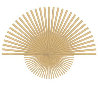 Beyaz arka plan üzerinde izole yuvarlak ahşap sopa özetini