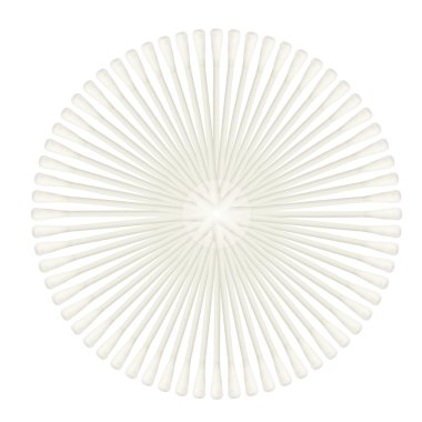 Soyut pamuk tomurcukları beyaz arka plan üzerinde izole