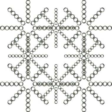 Beyaz bir arka plan üzerinde izole somun