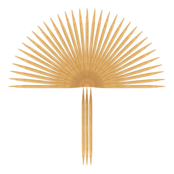Streszczenie pracy toothpicks bambus na białym tle — Zdjęcie stockowe