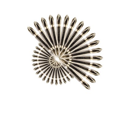 Tornavida beyaz arkaplanda izole edildi