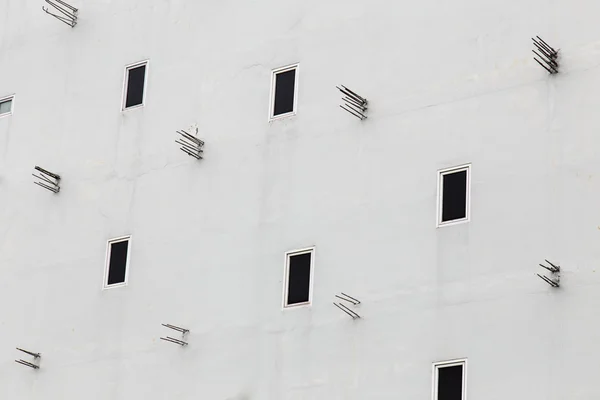 Windows frame on white cement wall — Stock Photo, Image