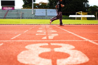 Runner sayılarla koşu parkuru.