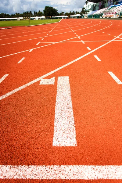 Running track for athletics — Stock Photo, Image
