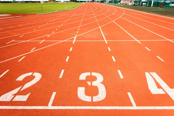 Trilha de corrida para atletismo — Fotografia de Stock