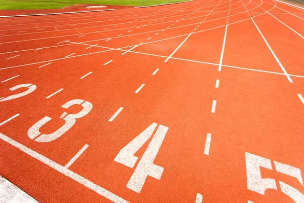 Trilha de corrida para atletismo — Fotografia de Stock