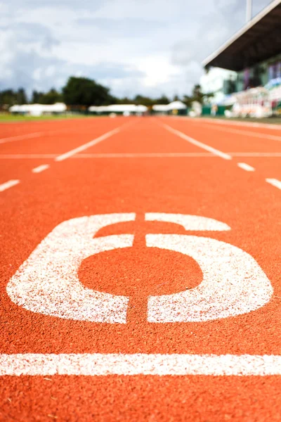 Laufstrecke für die Leichtathletik — Stockfoto