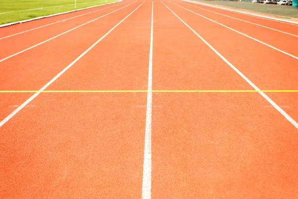 Trilha de corrida para atletismo — Fotografia de Stock