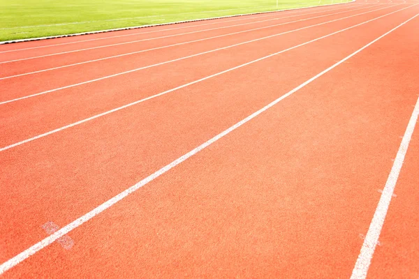 Trilha de corrida para atletismo — Fotografia de Stock