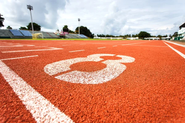 Laufstrecke für die Leichtathletik — Stockfoto