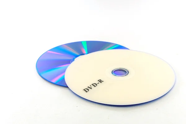 Pilha de DVD branco — Fotografia de Stock