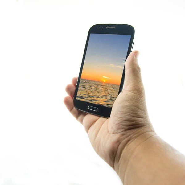 Smartphone a mano — Foto Stock