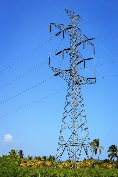 Electric high voltage pole — Stock Photo, Image