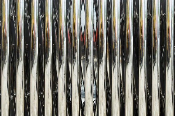 Stainless steel gate pattern — Stock Photo, Image