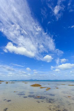 Tropikal deniz ve mavi gökyüzü Koh Samui, Tayland