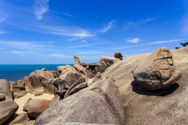 grangfather ve büyükanne kayalar veya Hin Ta Hin Yai içinde Samui Isl
