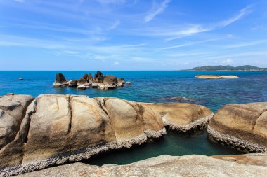 grangfather ve büyükanne kayalar veya Hin Ta Hin Yai içinde Samui Isl