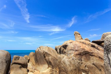 grangfather ve büyükanne kayalar veya Hin Ta Hin Yai içinde Samui Isl