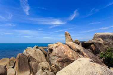 grangfather ve büyükanne kayalar veya Hin Ta Hin Yai içinde Samui Isl