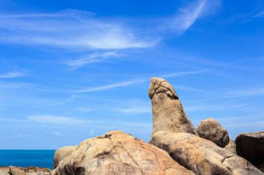 grangfather ve büyükanne kayalar veya Hin Ta Hin Yai içinde Samui Isl