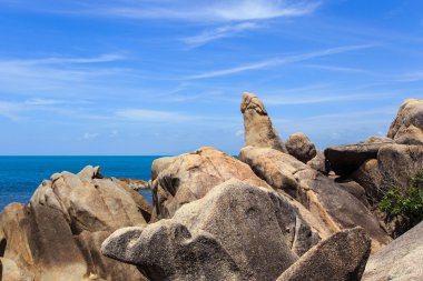 grangfather ve büyükanne kayalar veya Hin Ta Hin Yai içinde Samui Isl