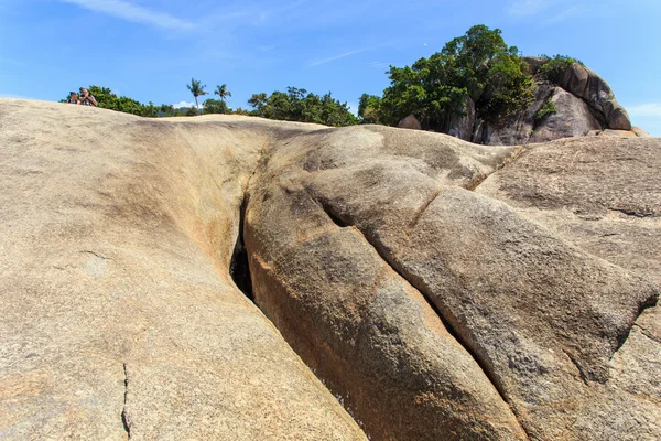 Hin Yai - Grandmother rock. Stone which look like woman genital — Stock Photo, Image
