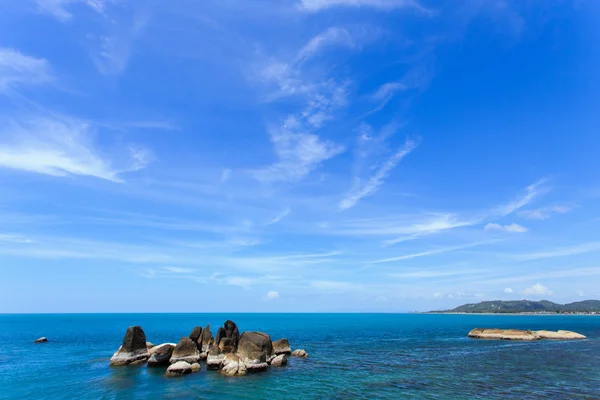 Grangfather and grandmother rocks or Hin Ta Hin Yai in Samui isl — Stock Photo, Image