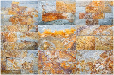 Renk kayrak duvar doku kümesi