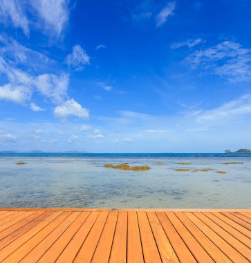 Tropikal deniz ve mavi gökyüzü Koh Samui, Tayland