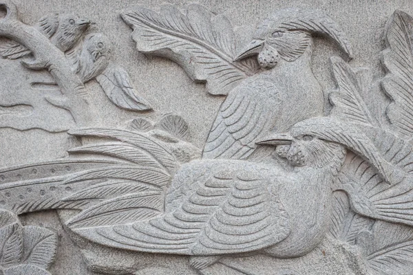 Close up granite carving in chinese temple — Stock Photo, Image