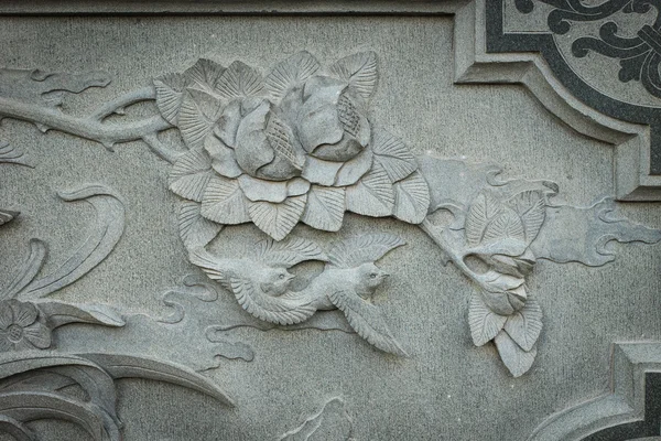 Close up granite carving in chinese temple — Stock Photo, Image