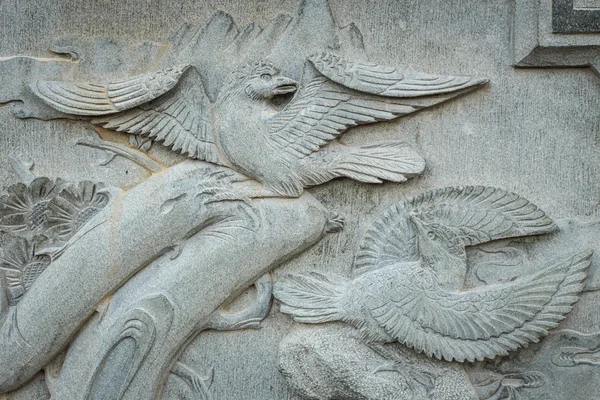 Close up scultura in granito nel tempio cinese — Foto Stock