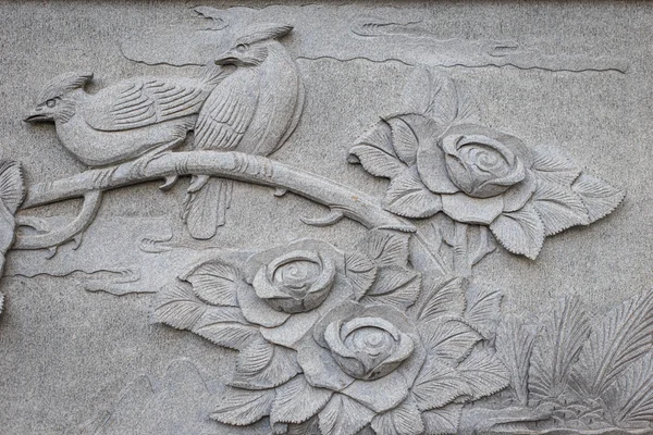 Fechar granito escultura no templo chinês — Fotografia de Stock