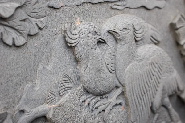 Close up granite carving in chinese temple — Stock Photo, Image