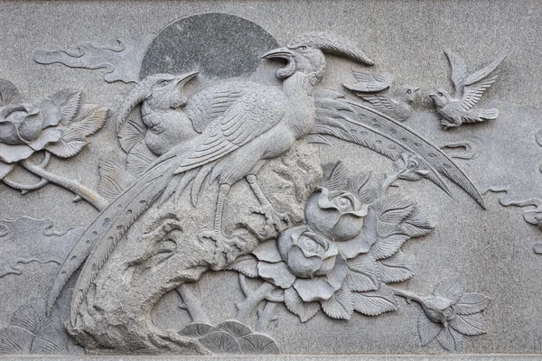 Close up granite carving in chinese temple — Stock Photo, Image