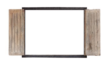 Eski windows çerçeve renk çimento duvar