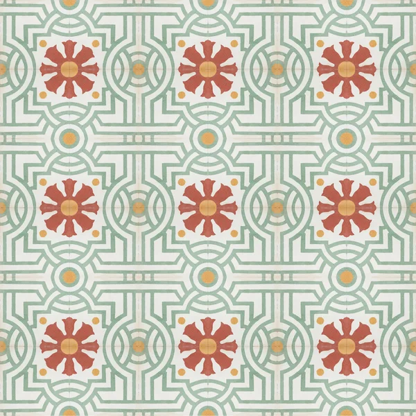 Vintage style floor tile pattern texture and background — Stock Photo, Image